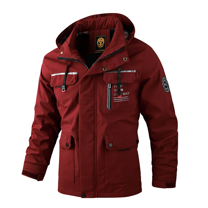 Herren wasserabweisender Fieldparka mit Kapuze, isolierender Fütterung und multifunktionalen Taschen Nord Taschen