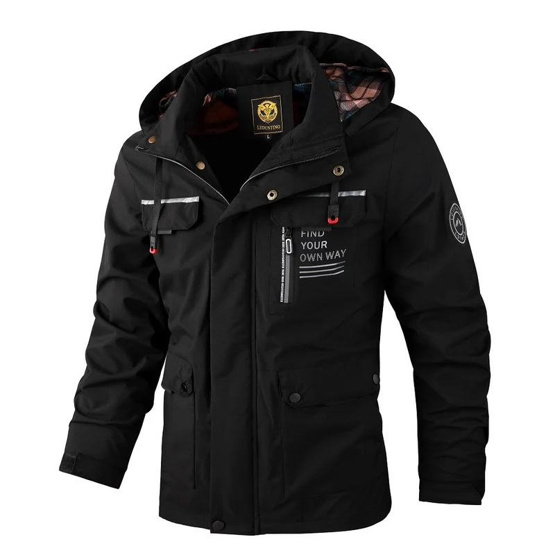 Herren wasserabweisender Fieldparka mit Kapuze, isolierender Fütterung und multifunktionalen Taschen Nord Taschen