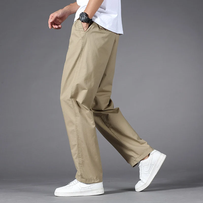 Herren Legere Relaxed-Fit Chinohose aus Baumwollmix mit elastischem Bund Nord Taschen