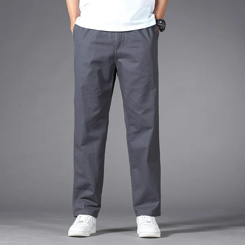 Herren Legere Relaxed-Fit Chinohose aus Baumwollmix mit elastischem Bund Nord Taschen