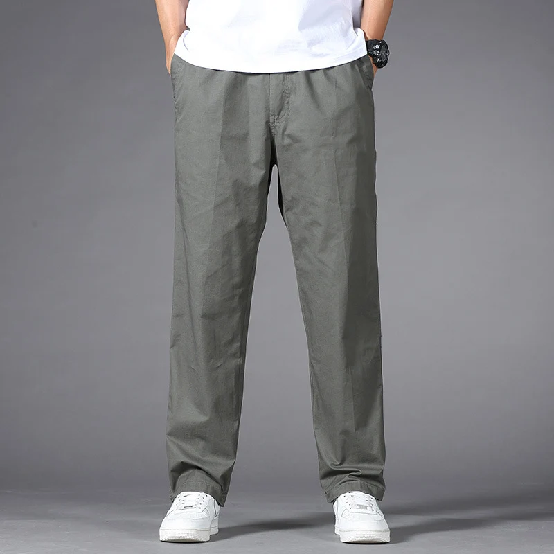 Herren Legere Relaxed-Fit Chinohose aus Baumwollmix mit elastischem Bund Nord Taschen