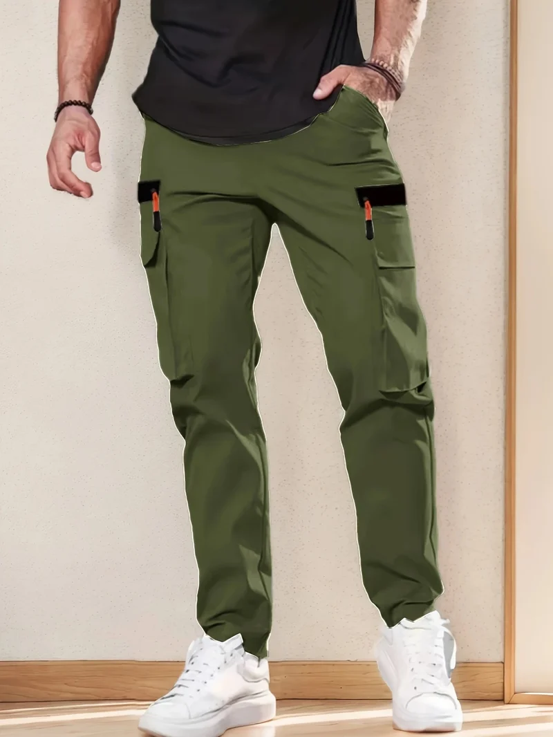 Herren Tapered Cargojogginghose mit elastischem Bund, Tunnelzug & Multifachtaschen Nord Taschen