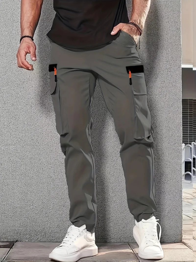 Herren Tapered Cargojogginghose mit elastischem Bund, Tunnelzug & Multifachtaschen Nord Taschen
