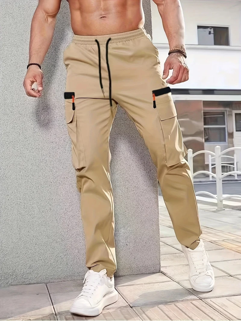 Herren Tapered Cargojogginghose mit elastischem Bund, Tunnelzug & Multifachtaschen Nord Taschen