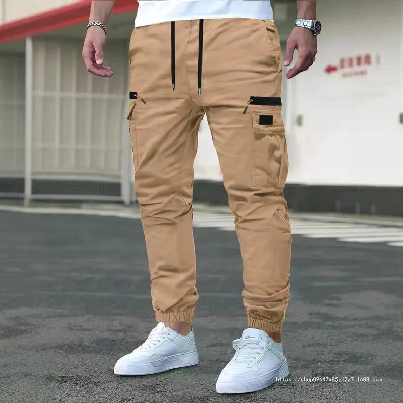Herren Tapered Cargo-Jogginghose mit Tunnelzugbund, Reißverschlusstaschen & elastischen Bündchen Nord Taschen