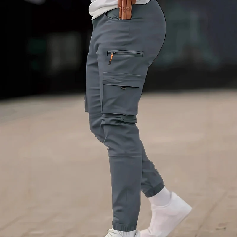 Herren Tapered Cargo-Jogginghose mit Reißverschluss- und Klappentaschen Nord Taschen