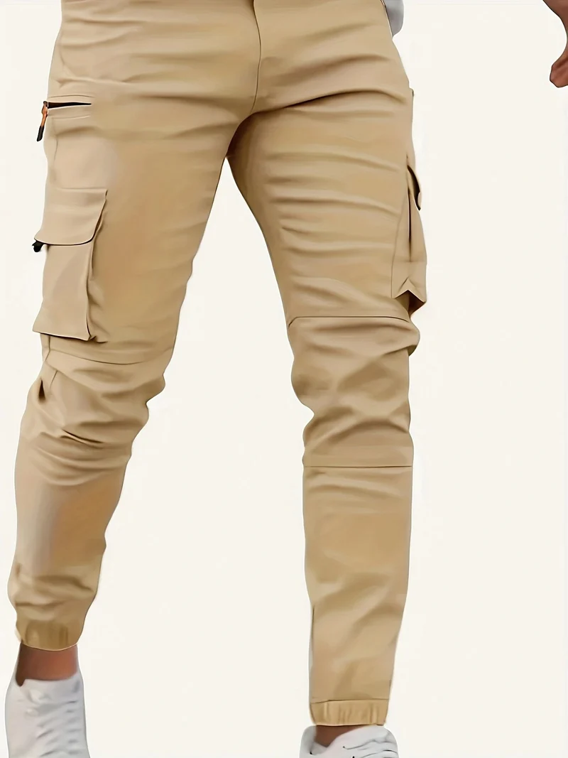 Herren Tapered Cargo-Jogginghose mit Reißverschluss- und Klappentaschen Nord Taschen