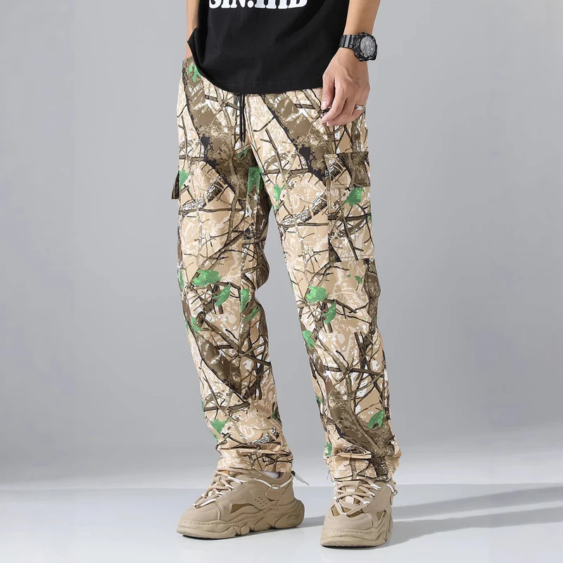 Herren Tapered Cargo-Jogginghose mit Multifachtaschen, Tunnelzug & Utility-Details Nord Taschen