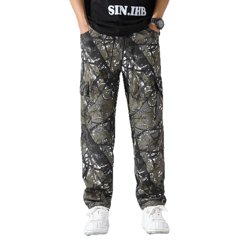 Herren Tapered Cargo-Jogginghose mit Multifachtaschen, Tunnelzug & Utility-Details Nord Taschen