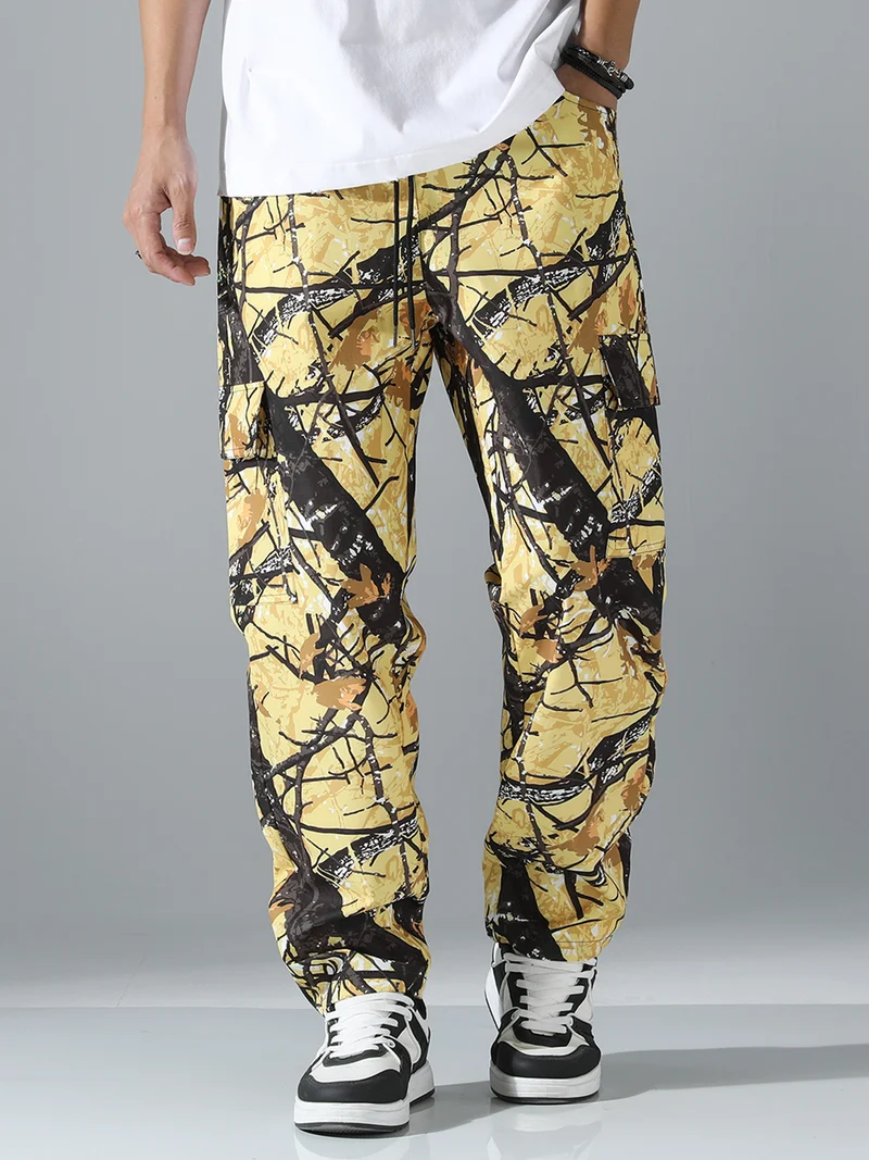 Herren Tapered Cargo-Jogginghose mit Multifachtaschen, Tunnelzug & Utility-Details Nord Taschen