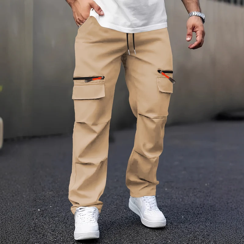 Herren Cargo-Jogginghose mit Multifunktionstaschen, Tunnelzug & Reißverschlüssen Nord Taschen