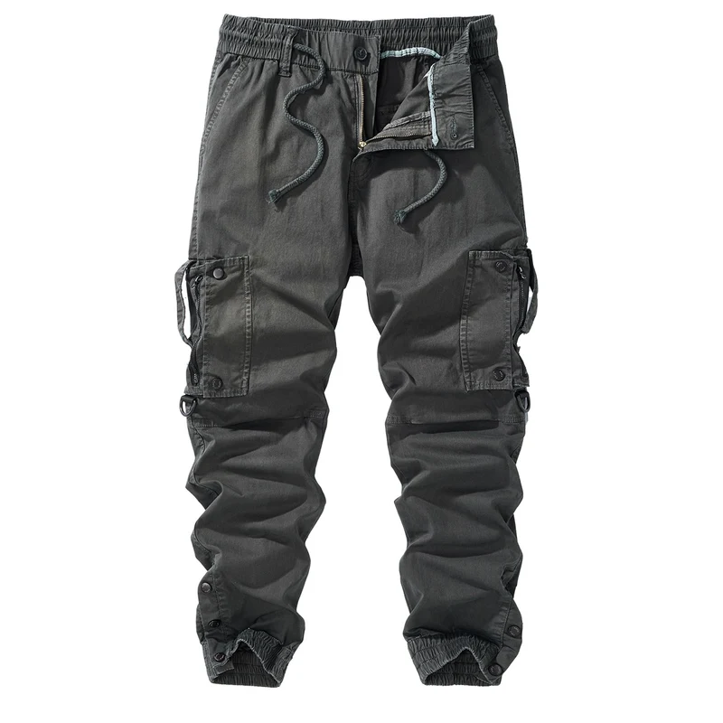 Herren Cargo-Jogginghose mit elastischem Bund, Reißverschluss-Cargotaschen und verstellbarem Saum Nord Taschen