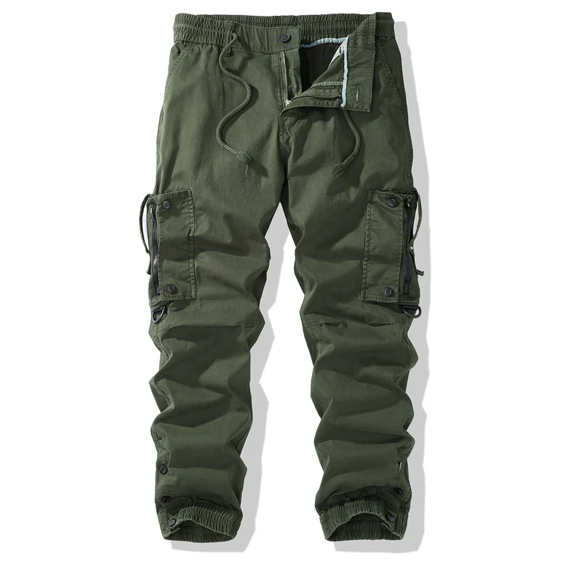 Herren Cargo-Jogginghose mit elastischem Bund, Reißverschluss-Cargotaschen und verstellbarem Saum Nord Taschen
