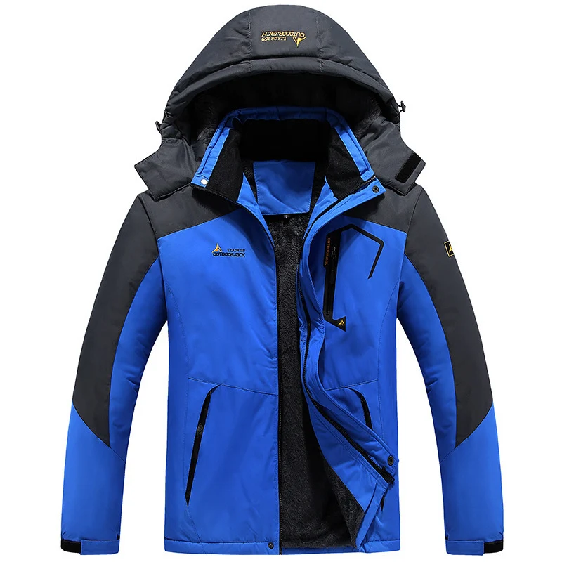 Herren technische Outdoor-Thermojacke mit abnehmbarer Kapuze, winddichter Außenschale und wärmender Fleece-Innenlage Nord Taschen