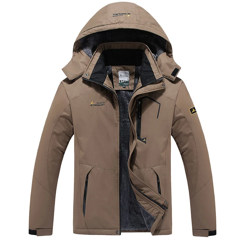 Herren technische Outdoor-Thermojacke mit abnehmbarer Kapuze, winddichter Außenschale und wärmender Fleece-Innenlage Nord Taschen