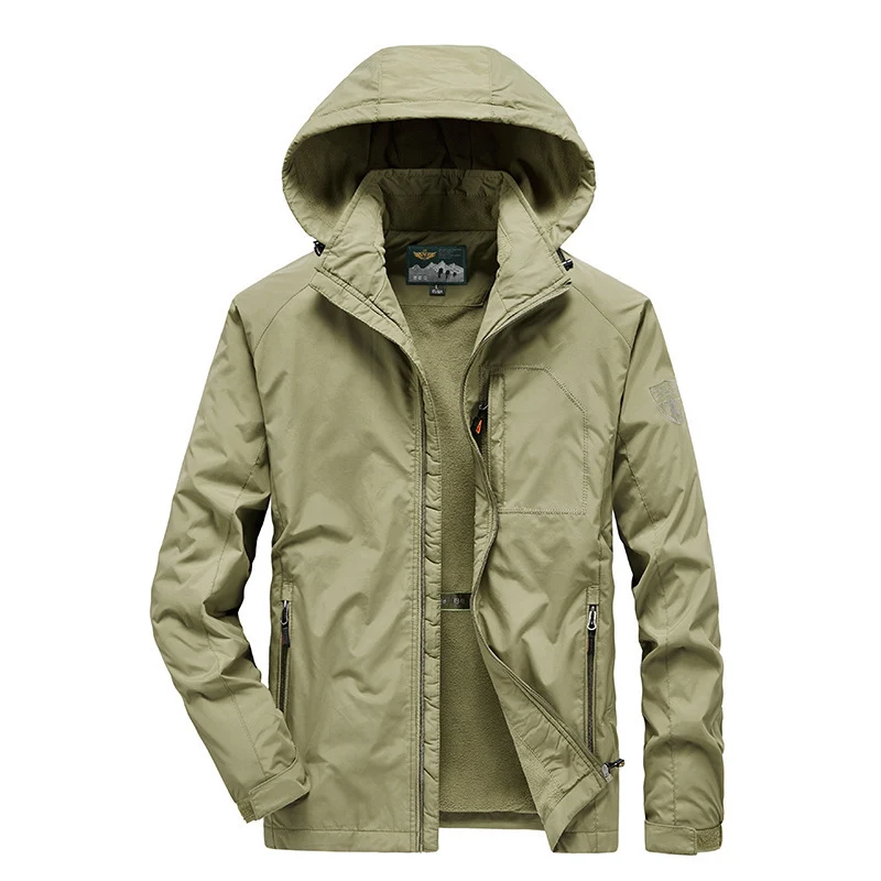 Herren Tech‑Hoodie‑Parka mit Mikrofleece‑Innenlage und verdeckten Reißverschlüssen Nord Taschen