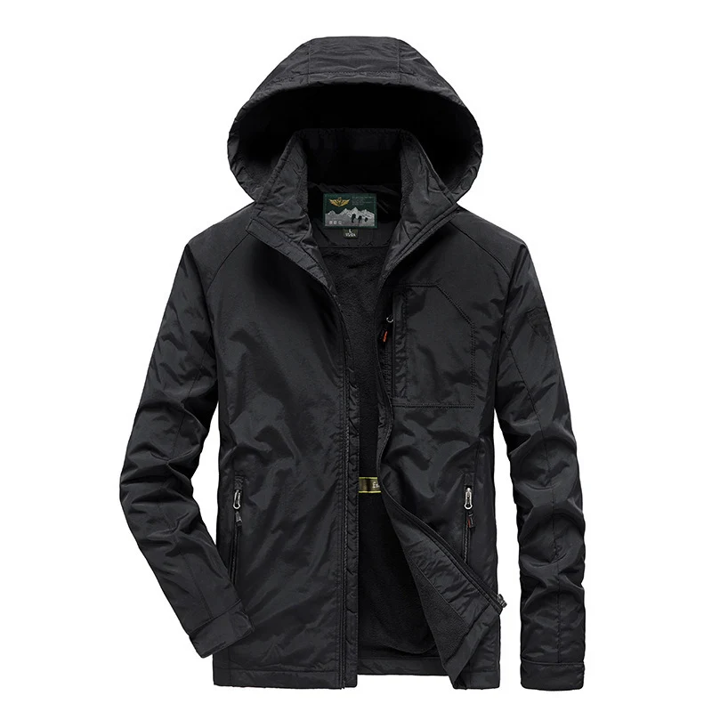 Herren Tech‑Hoodie‑Parka mit Mikrofleece‑Innenlage und verdeckten Reißverschlüssen Nord Taschen