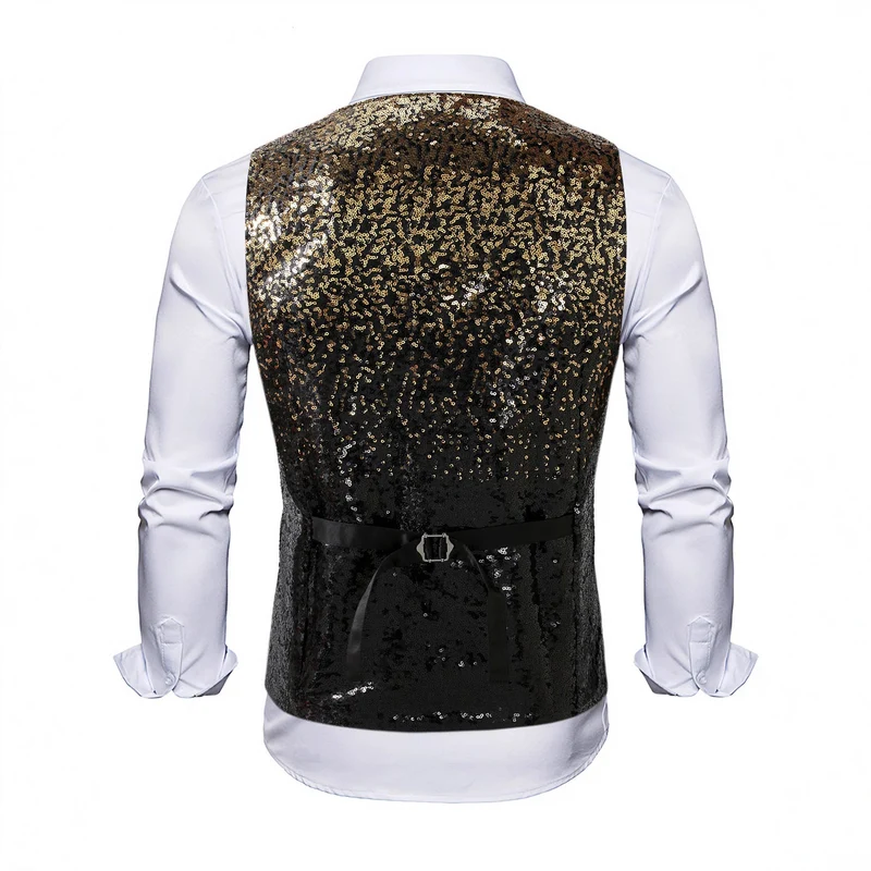 Herren Weste mit Schimmernden Pailletten & Auffälligem Look