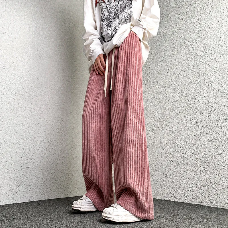 Damen Extraweite Cordhose mit Kordelzug, Rippenstruktur und weitem Bein Nord Taschen