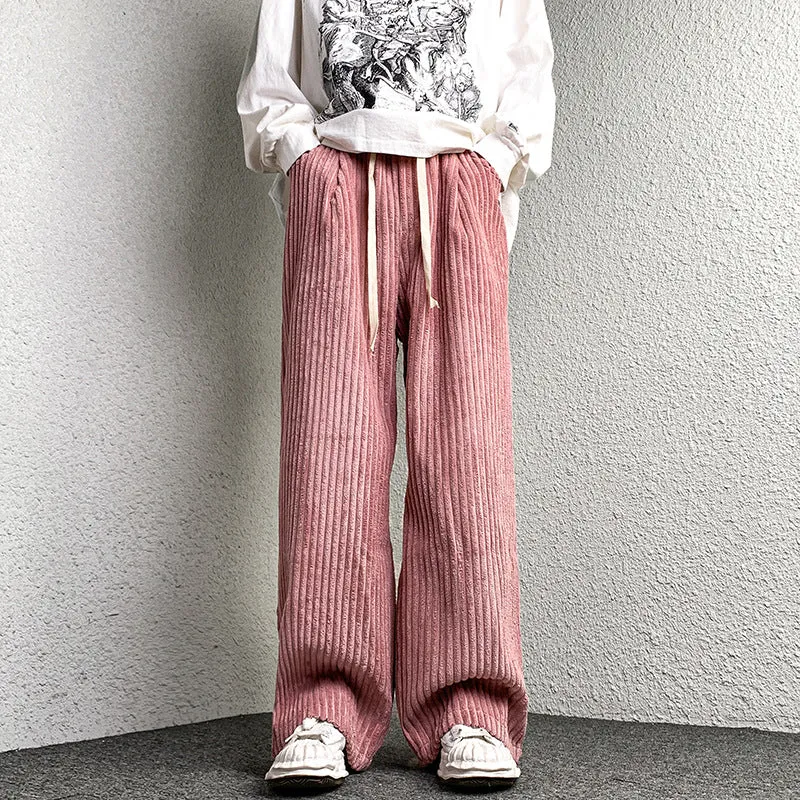 Damen Extraweite Cordhose mit Kordelzug, Rippenstruktur und weitem Bein Nord Taschen