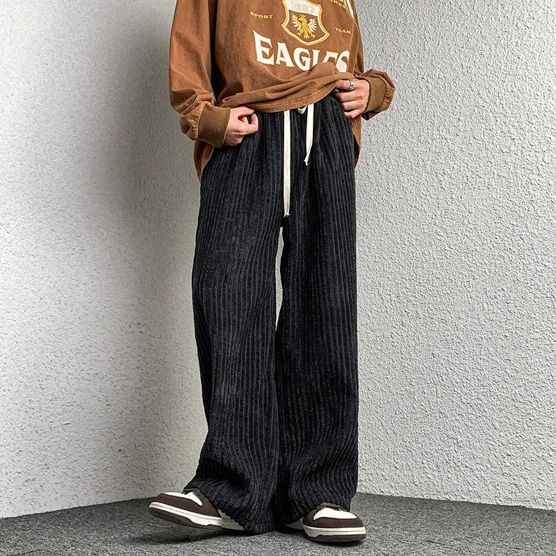 Damen Extraweite Cordhose mit Kordelzug, Rippenstruktur und weitem Bein Nord Taschen