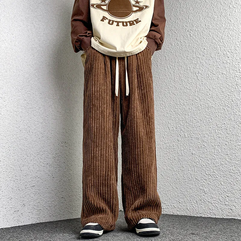 Damen Extraweite Cordhose mit Kordelzug, Rippenstruktur und weitem Bein Nord Taschen