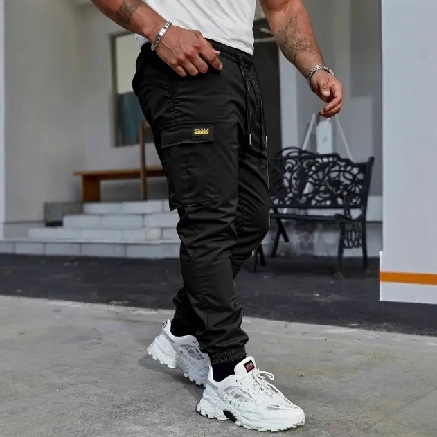 Herren Tapered Cargo-Jogginghose mit elastischem Tunnelzug, Bündchen & Multifunktions‑Taschen Nord Taschen