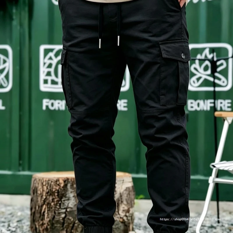 Herren Tapered Cargo-Jogginghose mit elastischem Saum, Kordelzug & Multifunktions‑Taschen Nord Taschen