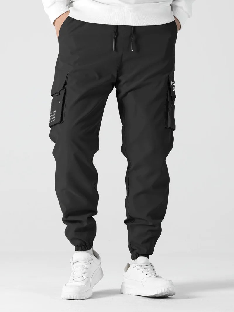 Herren Tapered Cargo-Jogginghose mit elastischem Bund, Multifachtaschen & Bündchen Nord Taschen