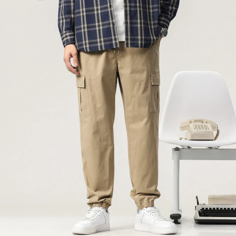 Herren Tapered Cargo-Joggerhose mit Tunnelzugbund, Klappentaschen und elastischem Knöchelabschluss Nord Taschen