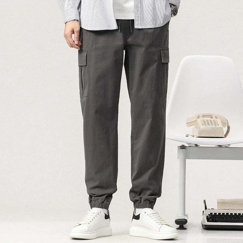Herren Tapered Cargo-Joggerhose mit Tunnelzugbund, Klappentaschen und elastischem Knöchelabschluss Nord Taschen