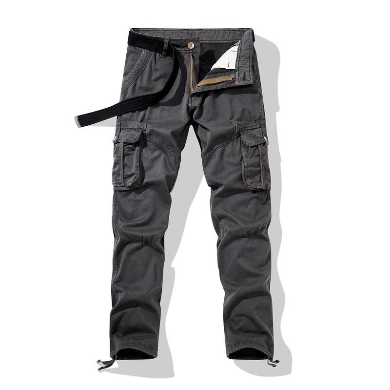 Herren Cargo-Arbeitshose mit verstärkten Knien, Multifachtaschen und Kordelbund Nord Taschen
