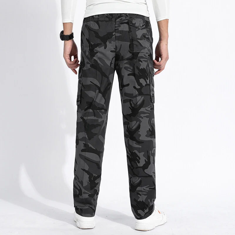 Herren Camouflage Cargohose im Army‑Stil mit geradem Schnitt, Mehrfach‑Taschen & robusten Nähten Nord Taschen