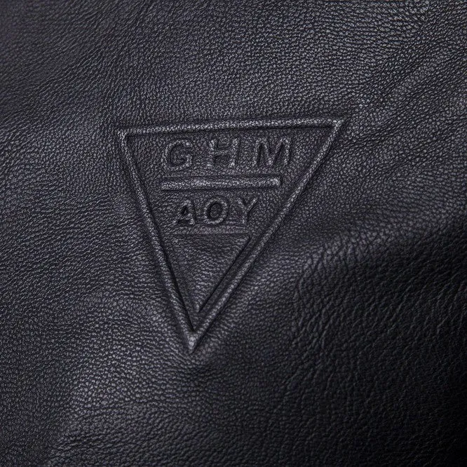 Herren taillierter Kunstleder‑Flightblouson mit Stehkragen, Ziernähten und verdecktem Reißverschluss Nord Taschen