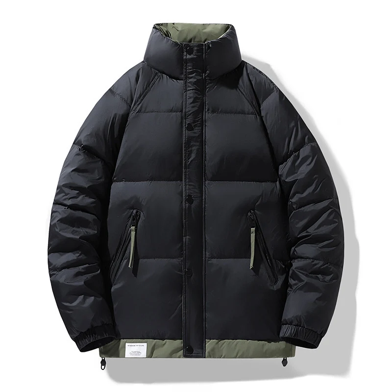 Herren Steppjacke mit hohem Kragen und winddichter, wasserabweisender Isolierung Nord Taschen