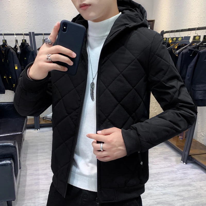 Herren Stepp-Kapuzenjacke im Slim-Fit mit Diamantsteppung und thermischer Isolierung Nord Taschen