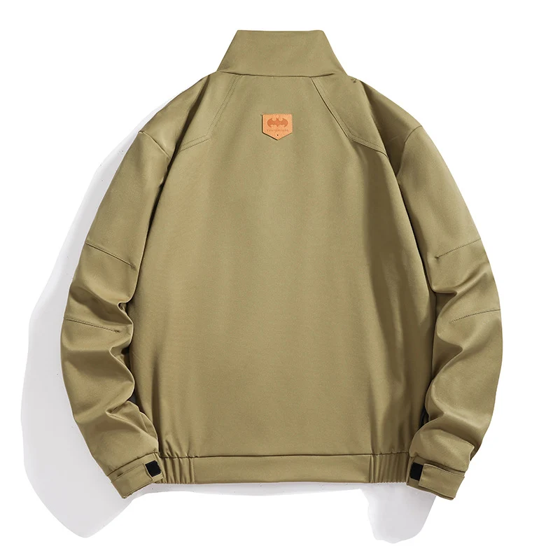 Herren Leichter Utility-Canvas-Blouson mit Stehkragen und elastischen Bündchen Nord Taschen