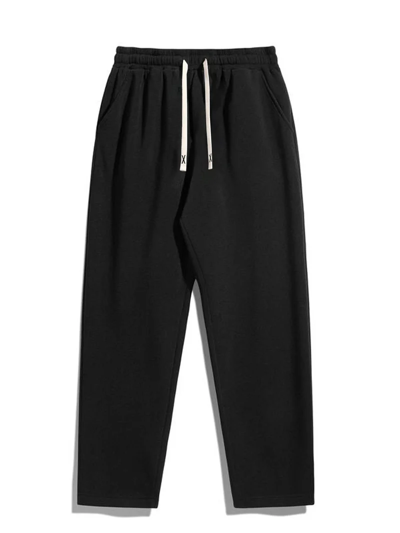 Herren Konisch zulaufende Fleece-Jogginghose mit elastischem Bund, Kordelzug & vorgeformten Knien Nord Taschen