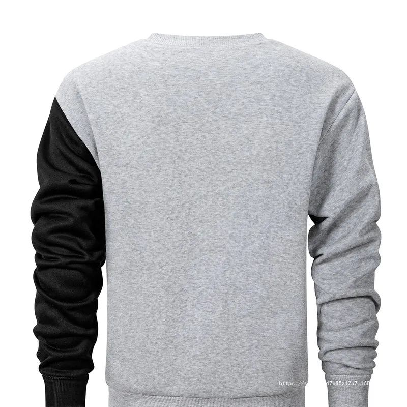 Herren Sweatshirt mit zweifarbiger Blockoptik, Rundhals & weichem Baumwoll‑Mix Nord Taschen