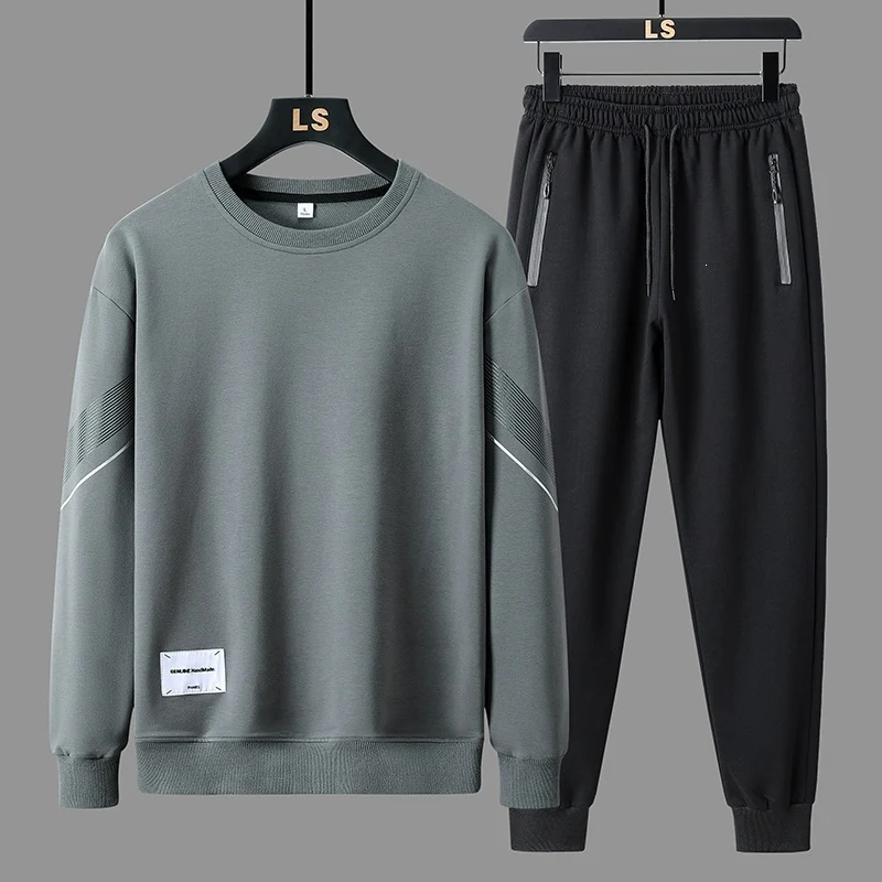 Herren Sportliches Freizeit-Trainingsset aus Sweatshirt & Jogginghose mit Reißverschlusstaschen Nord Taschen