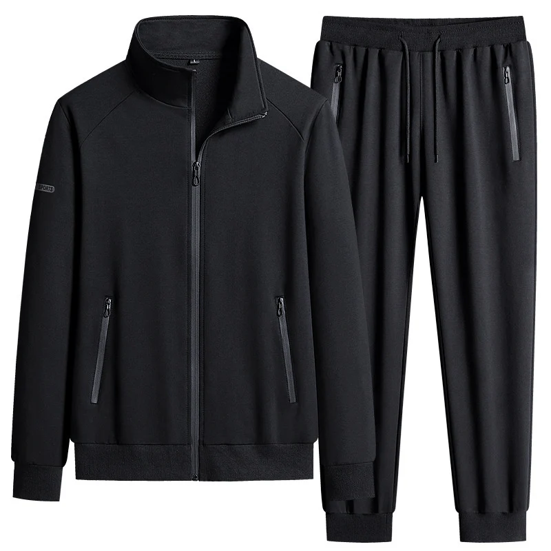 Herren Sportlicher Softshell-Trainingsanzug-Set mit fleecegefütterter Jacke und tapered Jogginghose Nord Taschen