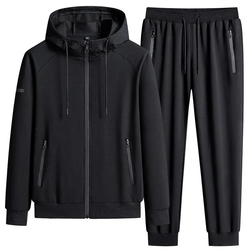 Herren Sportlicher Softshell-Trainingsanzug-Set mit fleecegefütterter Jacke und tapered Jogginghose Nord Taschen