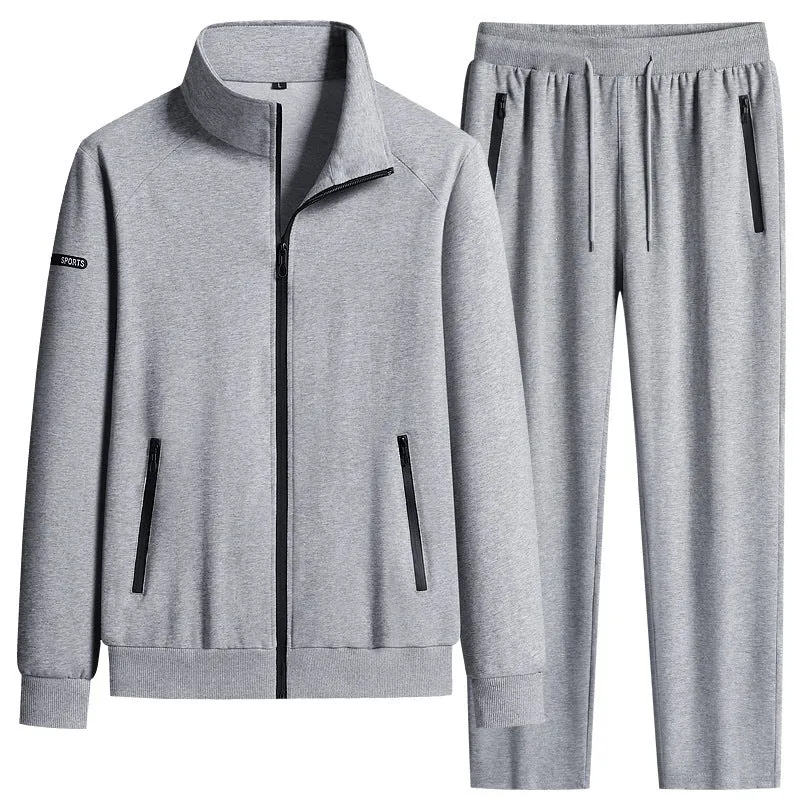 Herren Sportlicher Softshell-Trainingsanzug-Set mit fleecegefütterter Jacke und tapered Jogginghose Nord Taschen