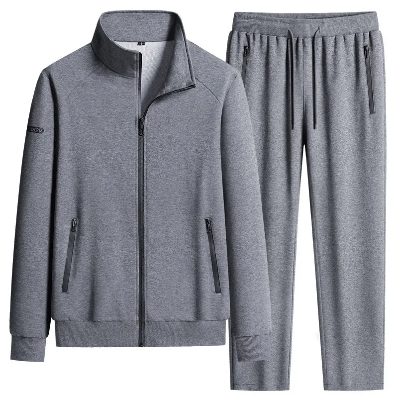 Herren Sportlicher Softshell-Trainingsanzug-Set mit fleecegefütterter Jacke und tapered Jogginghose Nord Taschen