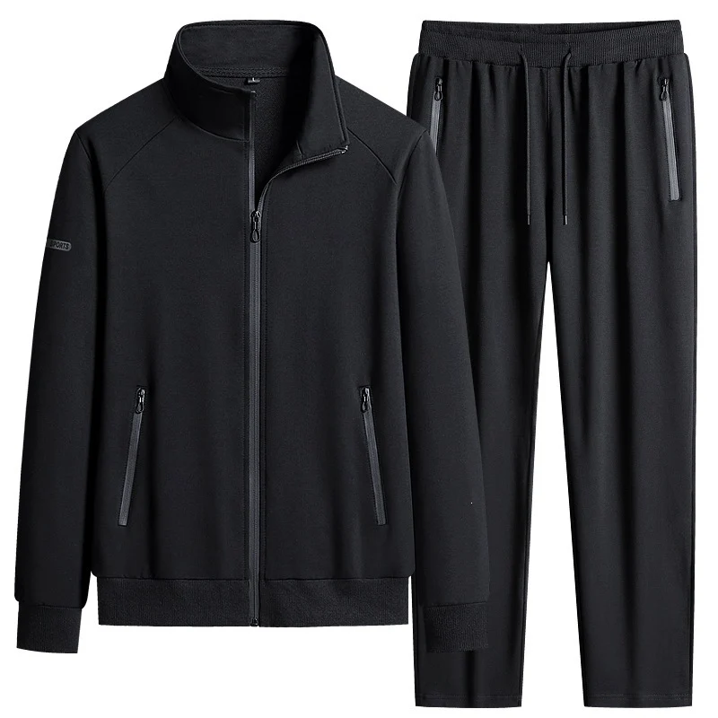 Herren Sportlicher Softshell-Trainingsanzug-Set mit fleecegefütterter Jacke und tapered Jogginghose Nord Taschen