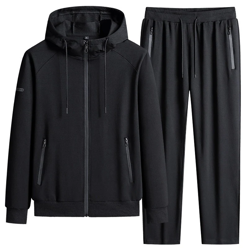 Herren Sportlicher Softshell-Trainingsanzug-Set mit fleecegefütterter Jacke und tapered Jogginghose Nord Taschen
