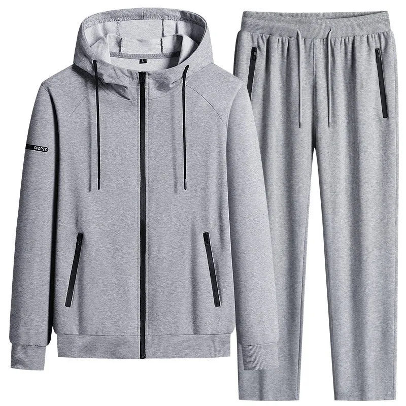 Herren Sportlicher Softshell-Trainingsanzug-Set mit fleecegefütterter Jacke und tapered Jogginghose Nord Taschen