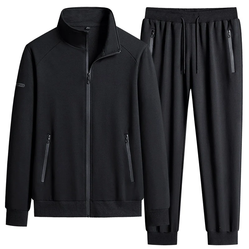 Herren Sportlicher Softshell-Trainingsanzug-Set mit fleecegefütterter Jacke und tapered Jogginghose Nord Taschen