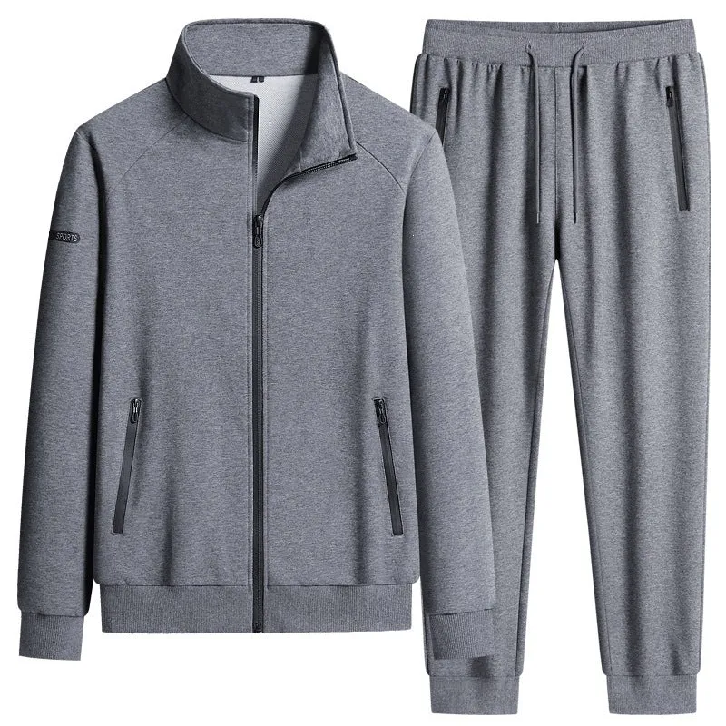 Herren Sportlicher Softshell-Trainingsanzug-Set mit fleecegefütterter Jacke und tapered Jogginghose Nord Taschen