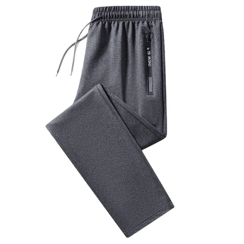 Herren Sportliche Trainingshose mit elastischem Tunnelzugbund, Reißverschlusstasche und glattem Performance‑Material Nord Taschen